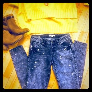 CAbi acid wash skinny stretch Jean size 2